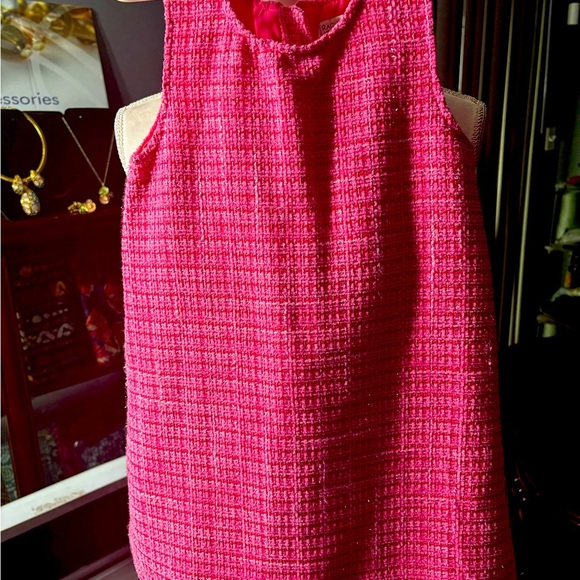 NWOT Rachel Zoe 3 Piece Matching Pink Boucle Dress Ensemble W Jacket Sz 6 - Picture 2 of 16